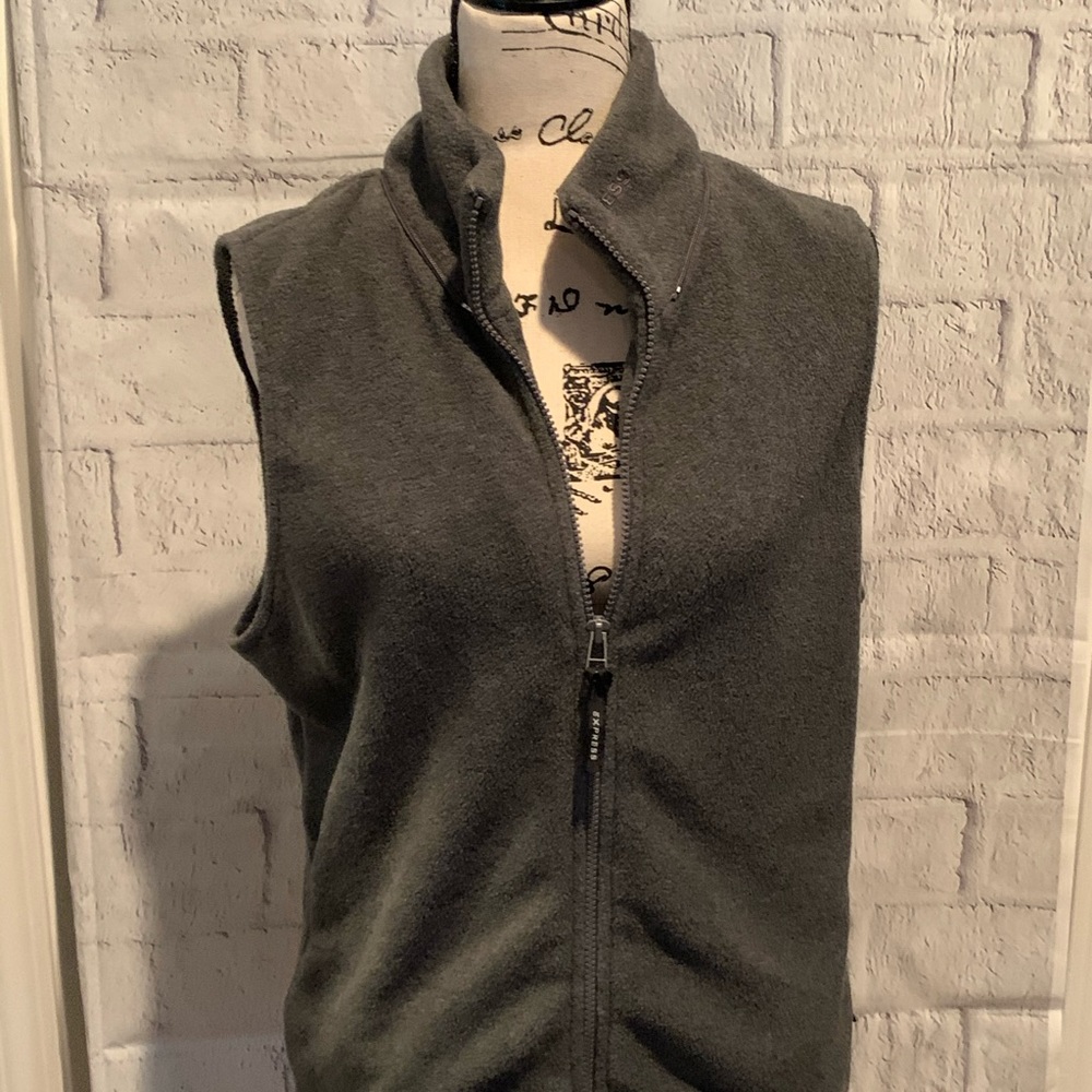 Express Fleece Vest Grey Size Large